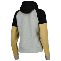 New Orleans Saints Antigua Women's Lightweight Jackpot Raglan Half-Zip Pullover Hoodie - Heather Gray for sale