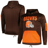 Cleveland Browns Big & Tall Pullover Hoodie - Brown discount