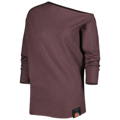 Cleveland Browns KIYA TOMLIN Women's Twisted Tri-Blend Asymmetrical 3/4-Dolman Sleeve Sweatshirt - Brown on sale