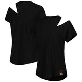 Cleveland Browns KIYA TOMLIN Women's Cut Out Tri-Blend Shirt - Black on sale