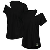 Green Bay Packers KIYA TOMLIN Women's Cut Out Tri-Blend Shirt - Black discount