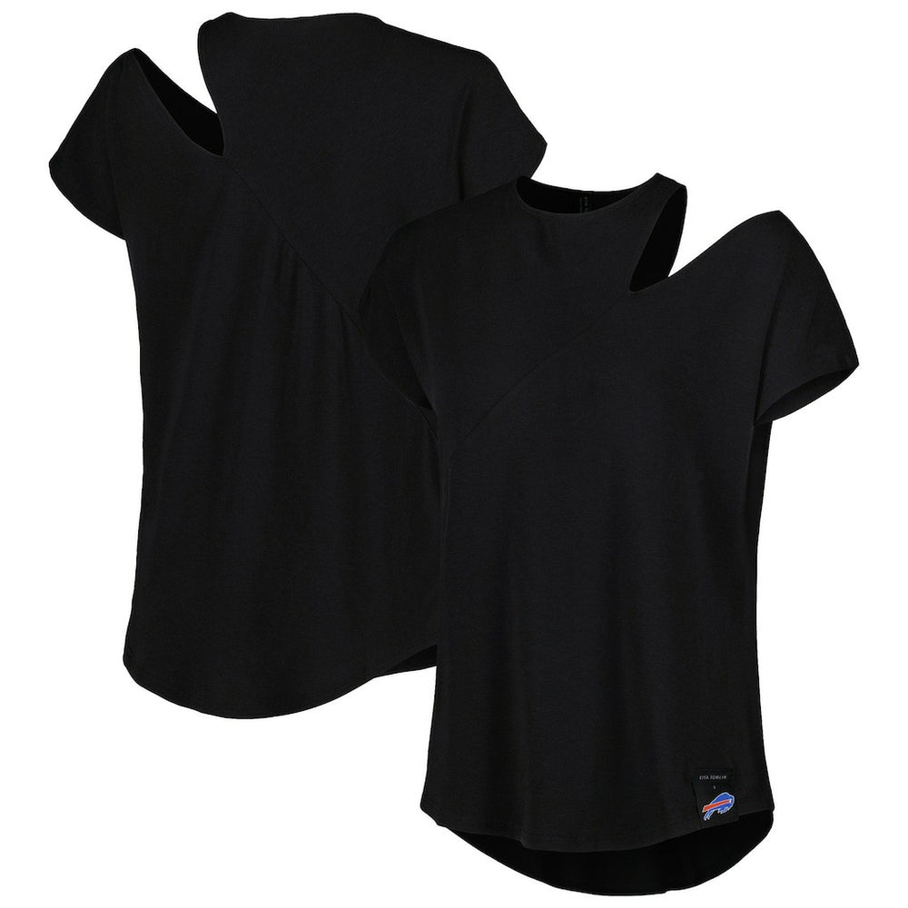 Pittsburgh Steelers KIYA TOMLIN Women's Cut Out Tri-Blend Shirt - Black outlet
