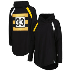 Pittsburgh Steelers KIYA TOMLIN Women's Tri-Blend Raglan Pullover Sweatshirt - Black for sale