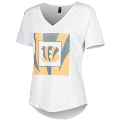 Cincinnati Bengals KIYA TOMLIN Women's V-Neck T-Shirt - White cheap