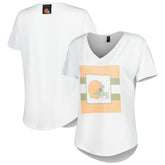 Cleveland Browns KIYA TOMLIN Women's Tri-Blend V-Neck T-Shirt - White online