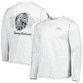 Los Angeles Chargers Laces Out Billboard Long Sleeve T-Shirt - White for sale