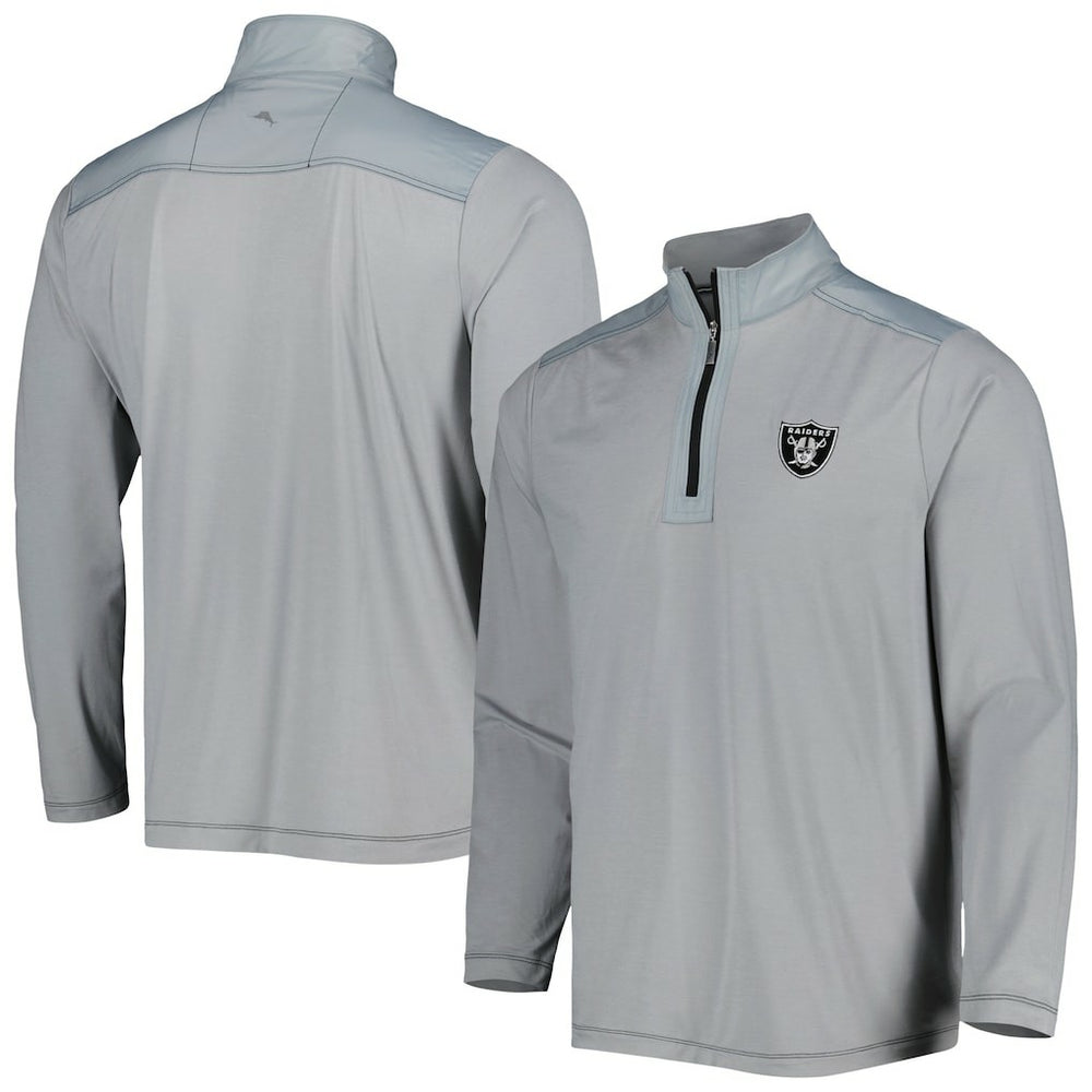 Las Vegas Raiders On Deck IslandZone Half-Zip Jacket - Gray online