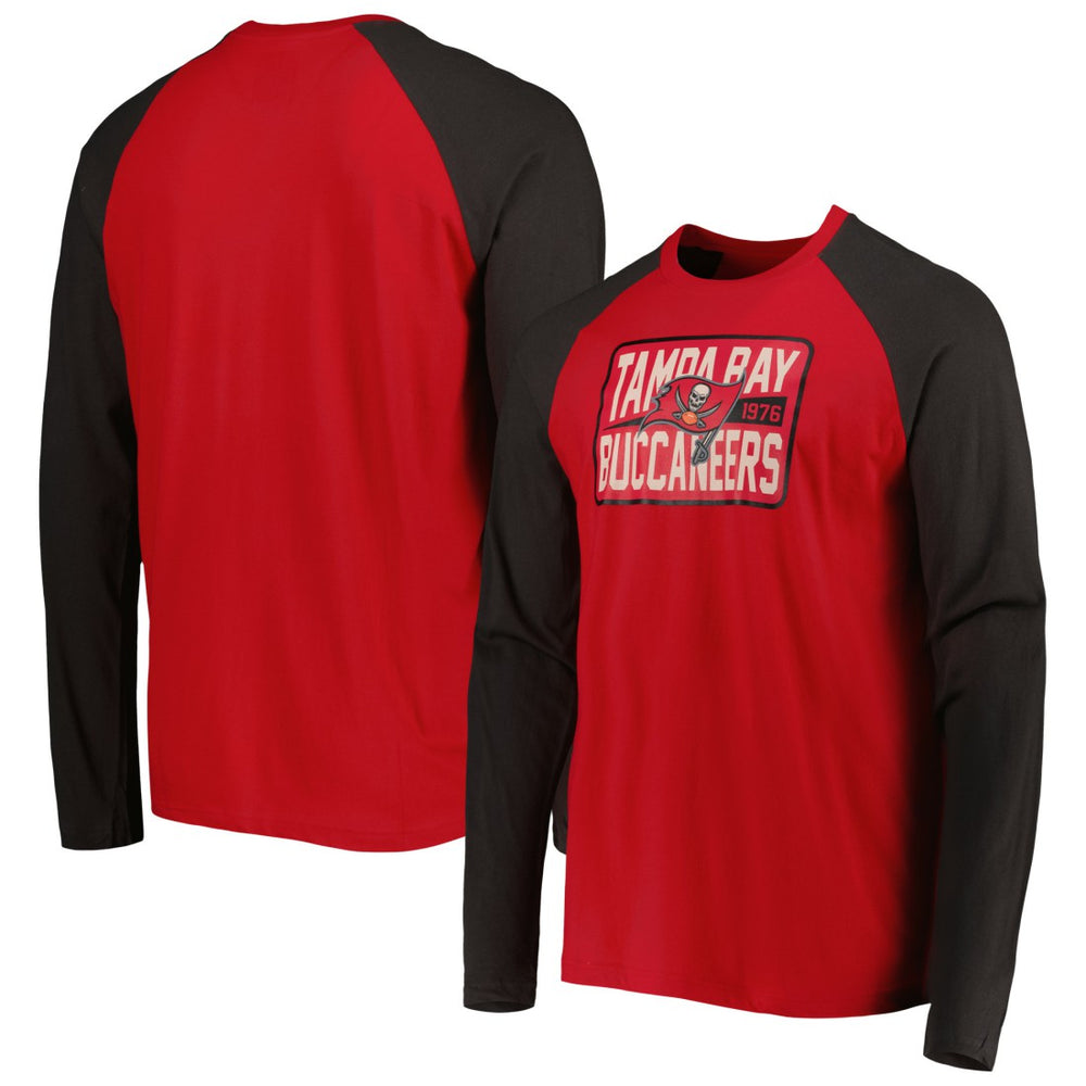 Tampa Bay Buccaneers New Era Current Raglan Long Sleeve T-Shirt - Red sale
