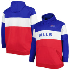 Buffalo Bills New Era Big & Tall Current Team Colorblock Fleece Raglan Pullover Hoodie - Royal/Red cheap