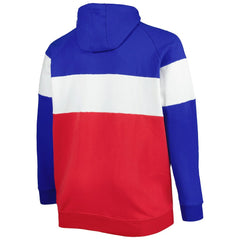 Buffalo Bills New Era Big & Tall Current Team Colorblock Fleece Raglan Pullover Hoodie - Royal/Red cheap