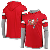 Tampa Bay Buccaneers New Era Long Sleeve Hoodie T-Shirt - Red for sale