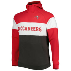 Tampa Bay Buccaneers New Era Big & Tall Current Colorblock Raglan Fleece Pullover Hoodie - Heather Charcoal/Black online