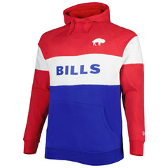 Buffalo Bills New Era Big & Tall Throwback Colorblock Fleece Raglan Pullover Hoodie - Red/Royal outlet