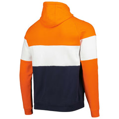 Chicago Bears New Era Colorblock Throwback Pullover Hoodie - Navy/Orange outlet