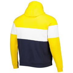 Los Angeles Rams New Era Colorblock Throwback Pullover Hoodie - Navy/Gold outlet