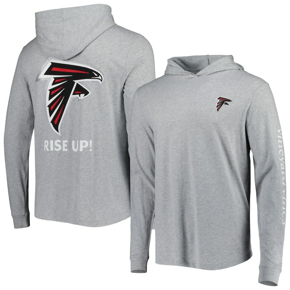 Atlanta Falcons Vineyard Vines Local Long Sleeve Hoodie T-Shirt - Heathered Gray sale