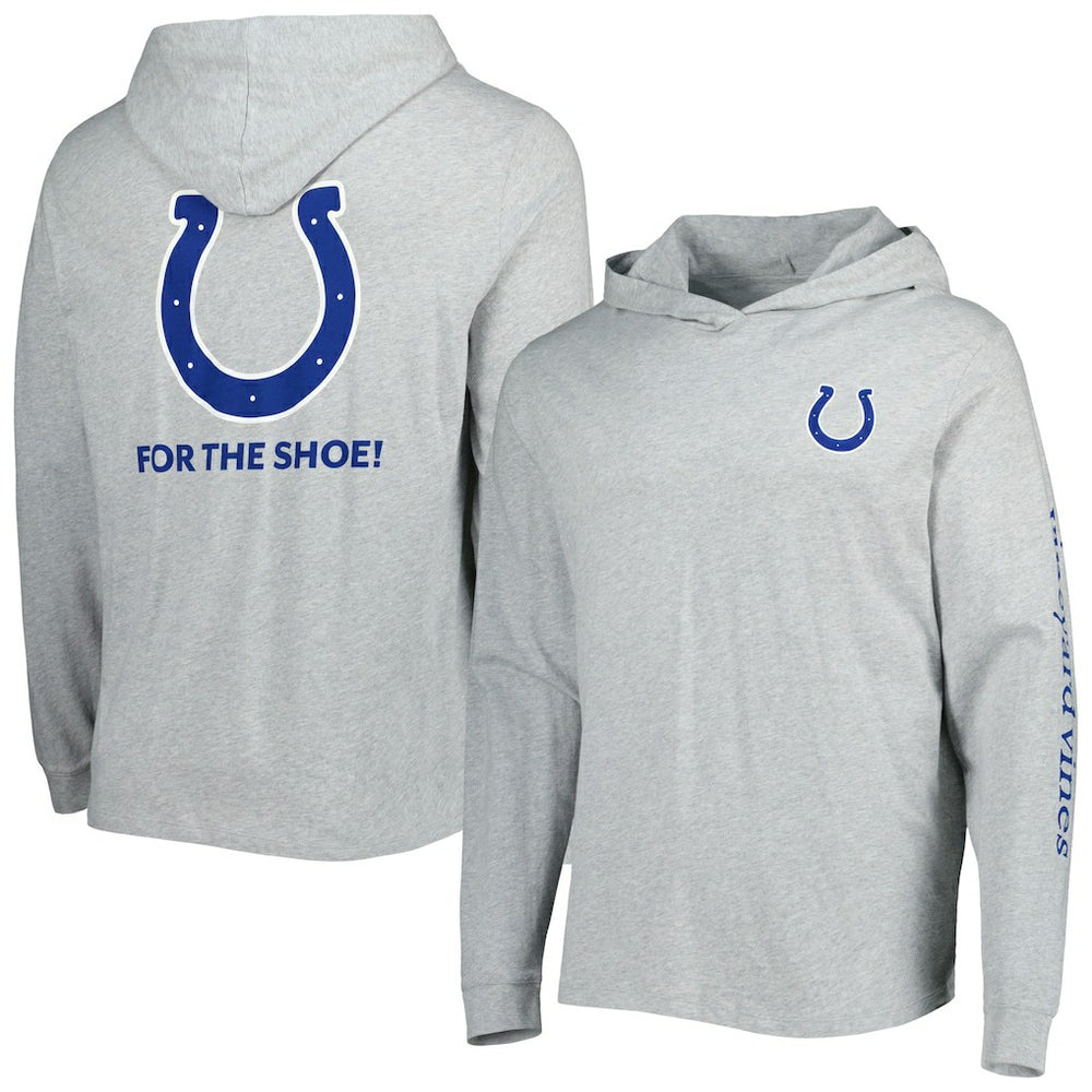 Indianapolis Colts Vineyard Vines Local Long Sleeve Hoodie T-Shirt - Heathered Gray on sale
