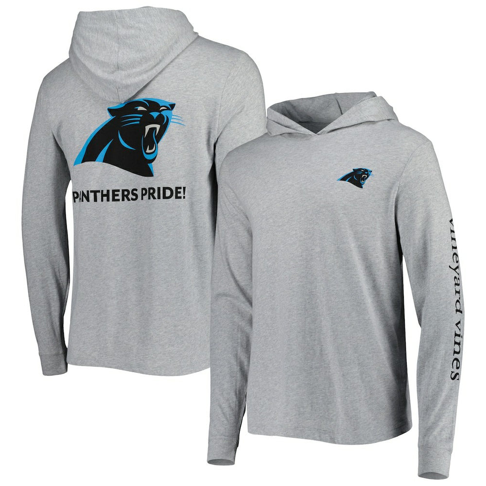Carolina Panthers Vineyard Vines Local Long Sleeve Hoodie T-Shirt - Heathered Gray discount
