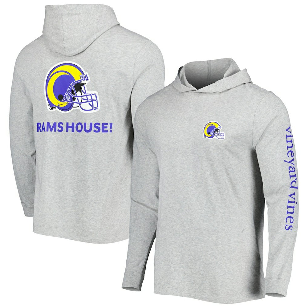 Los Angeles Rams Vineyard Vines Local Long Sleeve Hoodie T-Shirt - Heathered Gray outlet