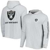 Las Vegas Raiders Vineyard Vines Local Long Sleeve Hoodie T-Shirt - Heathered Gray online