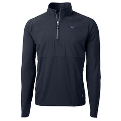 Denver Broncos Cutter & Buck Adapt Eco Knit Hybrid Recycled Quarter-Zip Pullover Top - Navy online