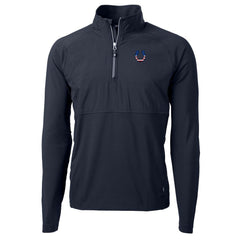 Indianapolis Colts Cutter & Buck Adapt Eco Knit Hybrid Recycled Quarter-Zip Pullover Top - Navy for sale