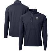 Green Bay Packers Cutter & Buck Adapt Eco Knit Hybrid Recycled Quarter-Zip Pullover Top - Navy on sale