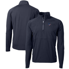 Houston Texans Cutter & Buck Adapt Eco Knit Hybrid Recycled Quarter-Zip Pullover Top - Navy on sale