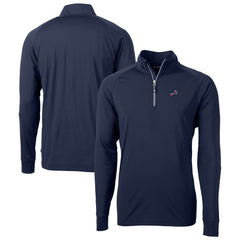 Detroit Lions Cutter & Buck Team Adapt Eco Knit Hybrid Recycled Quarter-Zip Pullover Top - Navy outlet