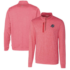 Miami Dolphins Cutter & Buck Stealth Quarter-Zip Pullover Top - Heathered Cardinal online