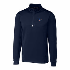 Houston Texans Cutter & Buck Big & Tall Traverse Stretch Quarter-Zip Pullover Top - Navy cheap