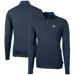 Kansas City Chiefs Cutter & Buck Big & Tall Virtue Eco Pique Recycled Quarter-Zip Jacket - Navy outlet