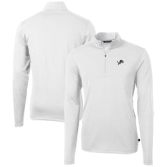 Detroit Lions Cutter & Buck Big & Tall Virtue Eco Pique Recycled Quarter-Zip Jacket - White online