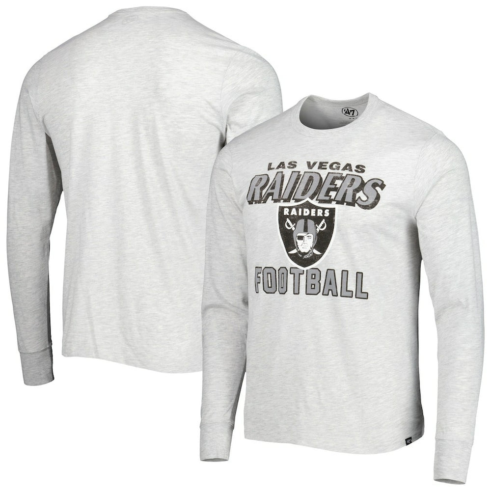 Las Vegas Raiders '47 Dozer Franklin Long Sleeve T-Shirt - Heathered Gray outlet