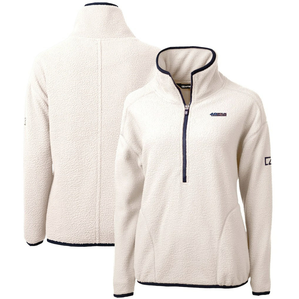 San Francisco 49ers Cutter & Buck Women's Americana Cascade Eco Sherpa Fleece Half-Zip Pullover Jacket - Cream online