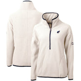 Arizona Cardinals Cutter & Buck Women's Americana Cascade Eco Sherpa Fleece Half-Zip Pullover Jacket - Cream for sale