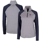 New York Giants Cutter & Buck Women's Forge Tonal Half-Zip Top - Navy for sale