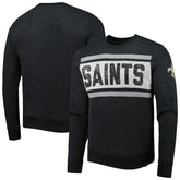 New Orleans Saints '47 Bypass Tribeca Pullover Sweatshirt - Heathered Black discount