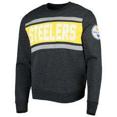 Pittsburgh Steelers '47 Bypass Tribeca Pullover Sweatshirt - Heathered Black outlet