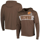 Cleveland Browns '47 Field Franklin Hooded Long Sleeve T-Shirt - Brown cheap