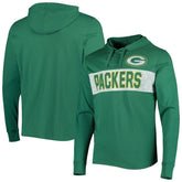 Green Bay Packers '47 Field Franklin Hooded Long Sleeve T-Shirt - Green outlet