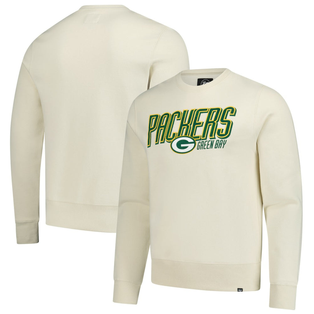 Green Bay Packers '47 Locked In Headline Pullover Sweatshirt - Cream online