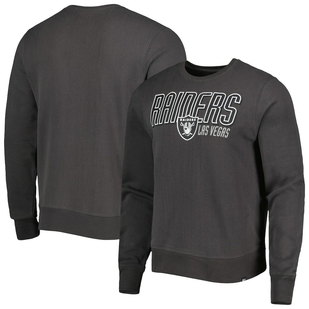 Las Vegas Raiders '47 Locked In Headline Pullover Sweatshirt - Charcoal discount
