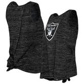Las Vegas Raiders New Era Women's Space Dye Tie-Back Tank Top - Black on sale