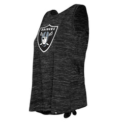 Las Vegas Raiders New Era Women's Space Dye Tie-Back Tank Top - Black on sale