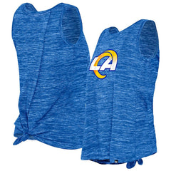 Los Angeles Rams New Era Women's Space Dye Tie-Back Tank Top - Royal discount