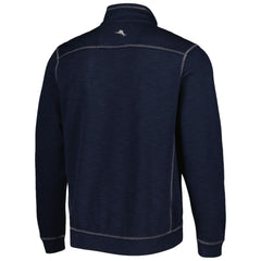 Atlanta Braves Tommy Bahama Tobago Bay Tri-Blend Quarter-Zip Sweatshirt - Blue