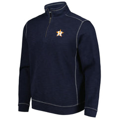 Houston Astros Tommy Bahama Tobago Bay Tri-Blend Quarter-Zip Sweatshirt - Blue