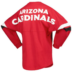 Arizona Cardinals Women's Spirit Jersey Lace-Up V-Neck Long Sleeve T-Shirt - Cardinal outlet