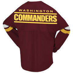 Washington Commanders Women's Spirit Jersey Lace-Up V-Neck Long Sleeve T-Shirt - Burgundy online